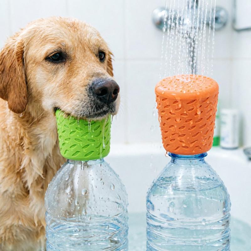 Pet Supplies Outlet - 핫세일-실리콘 휴대용 애완동물 목욕 스프링클러 병뚜껑