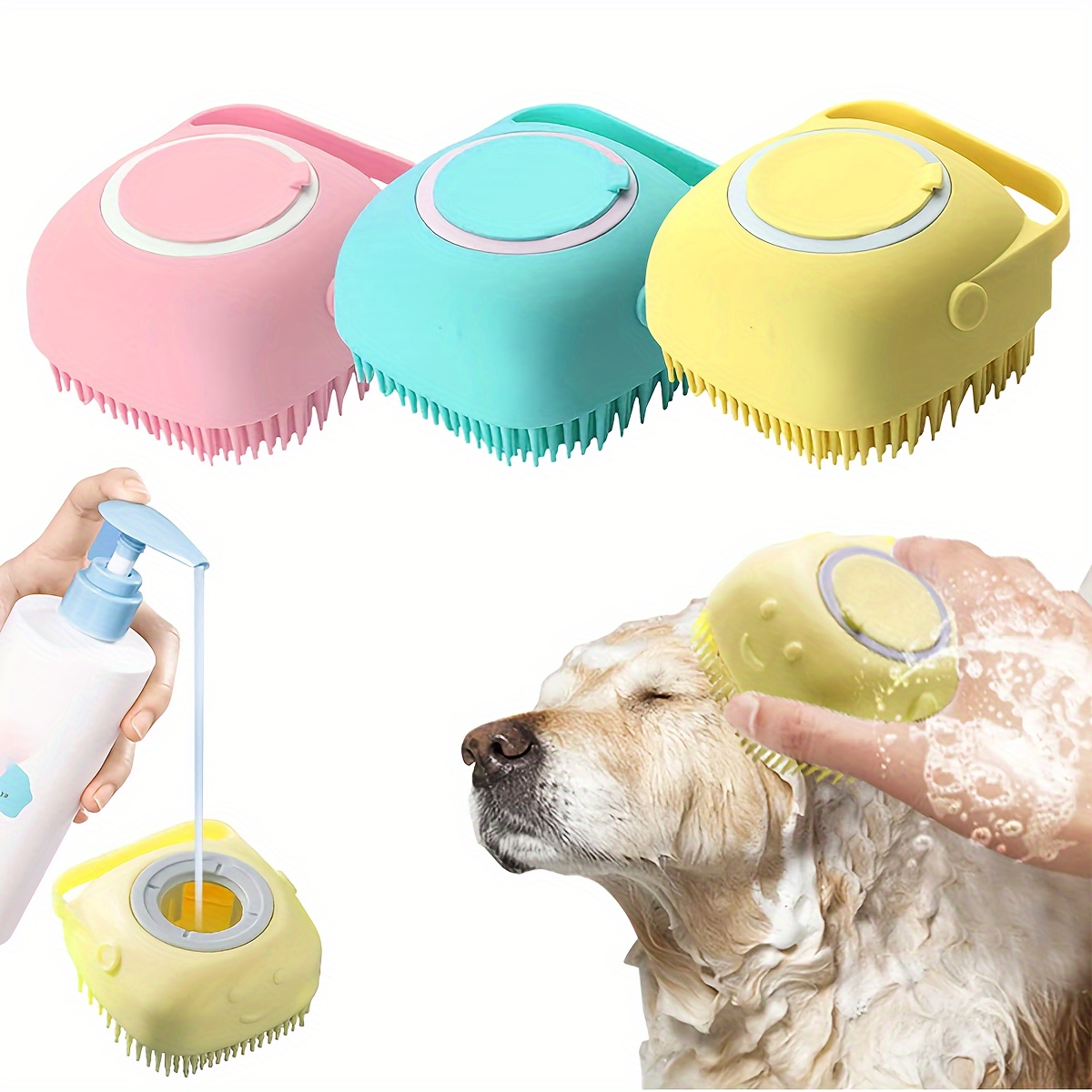 Pet Supplies Outlet - 강아지 목욕 브러쉬 애완동물 마사지 브러쉬