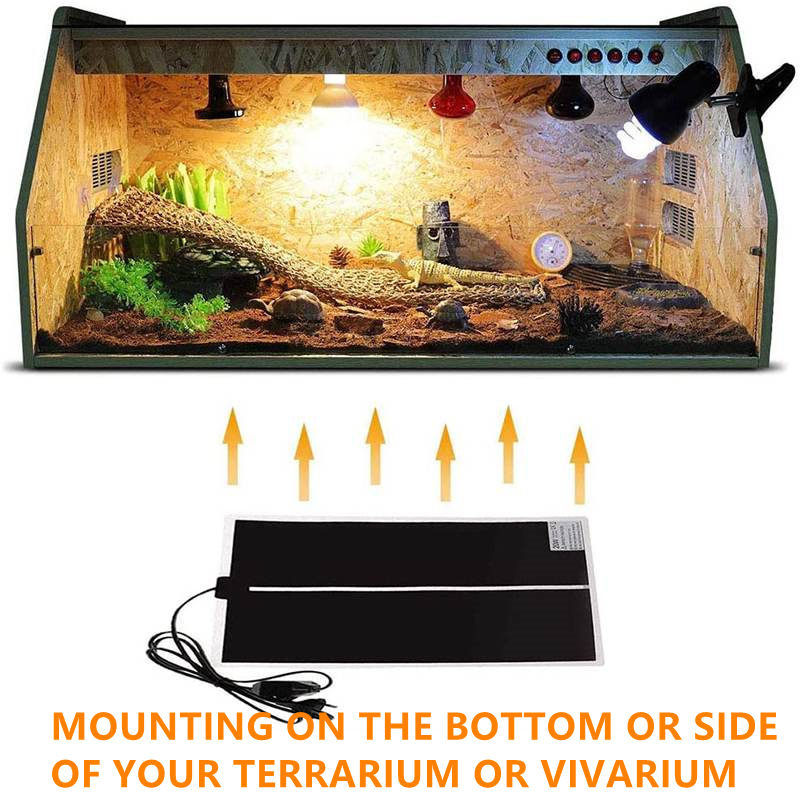 Reptile Heating Mat - 5W-20W 110V 가열 패드, 애완동물 테라리움