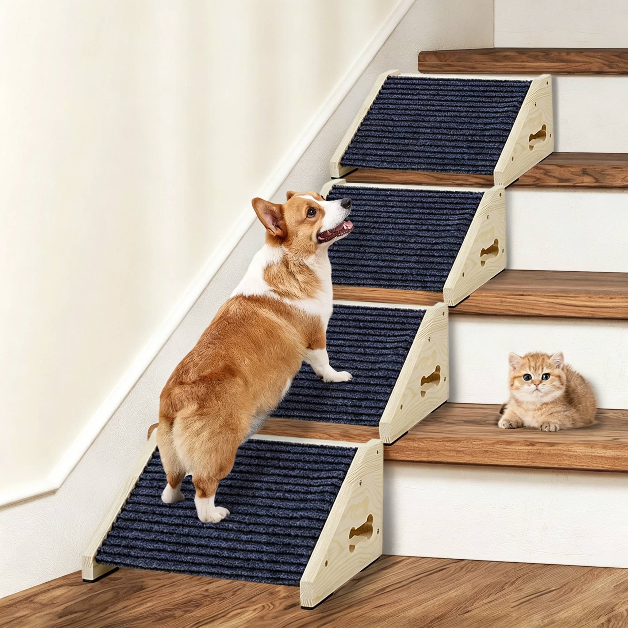 나무로 만든 강아지 계단, 강아지 경사로, 소형견, 애 - Calming Dog Bed 리뷰 및 가격