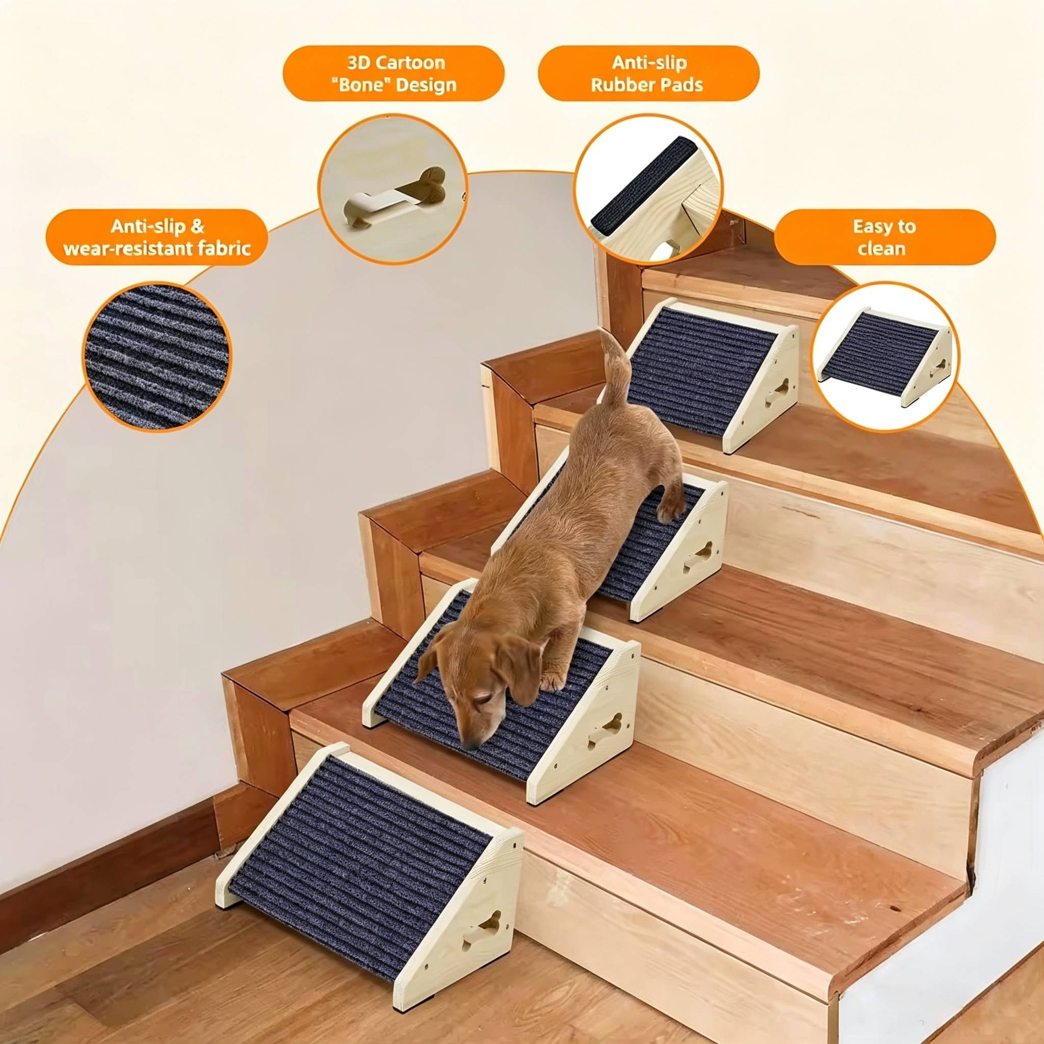 나무로 만든 강아지 계단, 강아지 경사로, 소형견, 애 - Calming Dog Bed 리뷰 및 가격