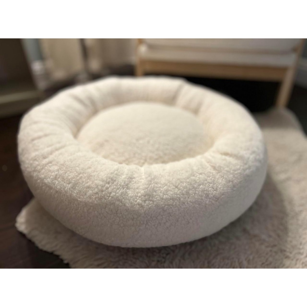 울트라 플러시 엔젤 헤어 필드 도넛 펫 베드 – 소형  - Calming Dog Bed 리뷰 및 가격