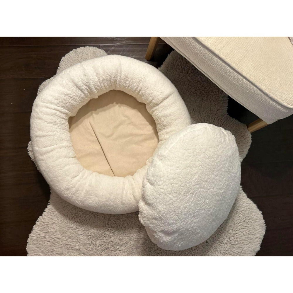 울트라 플러시 엔젤 헤어 필드 도넛 펫 베드 – 소형  - Calming Dog Bed 리뷰 및 가격