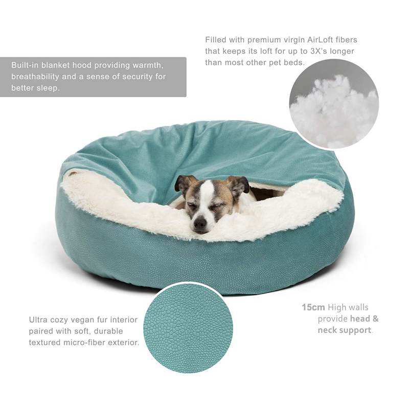 Benepaw 정형외과 강아지 침대, 후드 담요, 겨울 - Calming Dog Bed 리뷰 및 가격