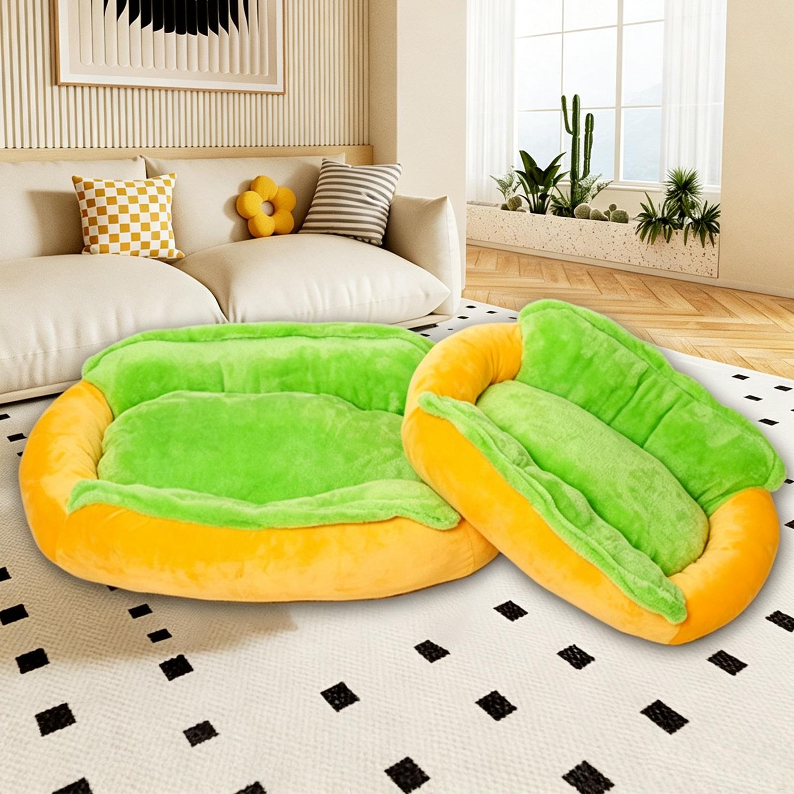 컴포트 도그 베드 푸드 모양 논슬립 플러시 쿠션 분리형 - Calming Dog Bed 리뷰 및 가격