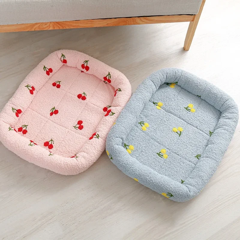 범용 개집 클라우드 벨벳 체리 프린트 애완 동물 쿠션, - Calming Dog Bed 리뷰 및 가격
